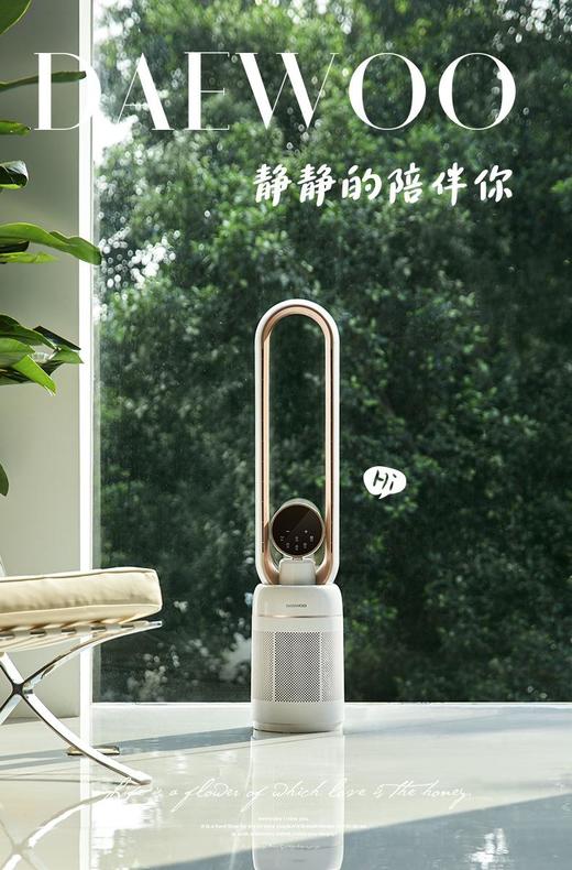 DAEWOO/大宇无叶风扇自带空气净化加湿器电风扇家用智能遥控低噪XHR 商品图4