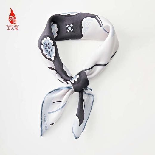 SAINTJOY/上久楷 女式真丝方巾   螺钿笙丝巾 FJS23054 商品图7
