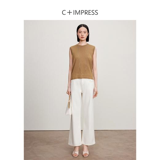 西嘉进口三醋酸汉麻百搭牛仔裤女高腰直筒大长腿阔腿裤KZ2402025 商品图2