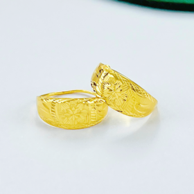 【限时克减128元】足金999 (足金999字印)5G黄金车花花卉蛇肚耳包(5GES00309)（预售产品下单后不退款不退货不换货不补差价）（预售产品下单后不退款不退货不换货不补差价）