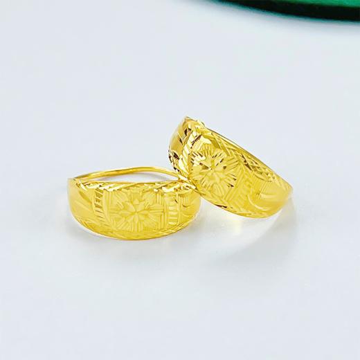 【限时克减128元】足金999 (足金999字印)5G黄金车花花卉蛇肚耳包(5GES00309)（预售产品下单后不退款不退货不换货不补差价）（预售产品下单后不退款不退货不换货不补差价） 商品图0