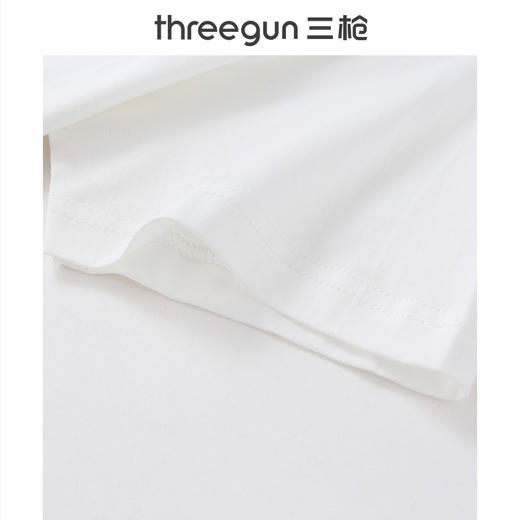 Threegun三枪 【有机棉】圆领男士短袖T恤-23787A0W1 商品图3