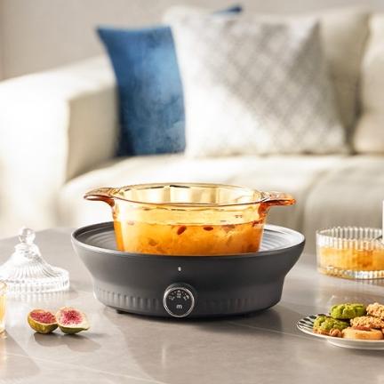 杞冠臻选 | 摩飞 围炉煮茶器 电陶炉 烧烤网配玻璃茶壶650ml深空灰 morphy richards MR6083 英伦创意家电 商品图3