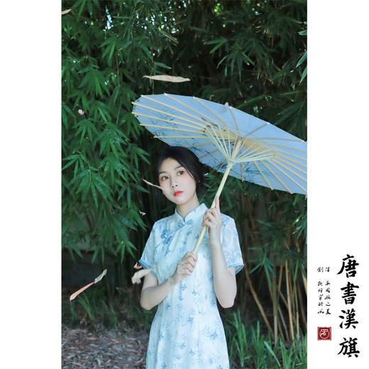 【蝶游竹梦】繁花锦蝶戏竹枝淡雅改良旗袍新中式 商品图1