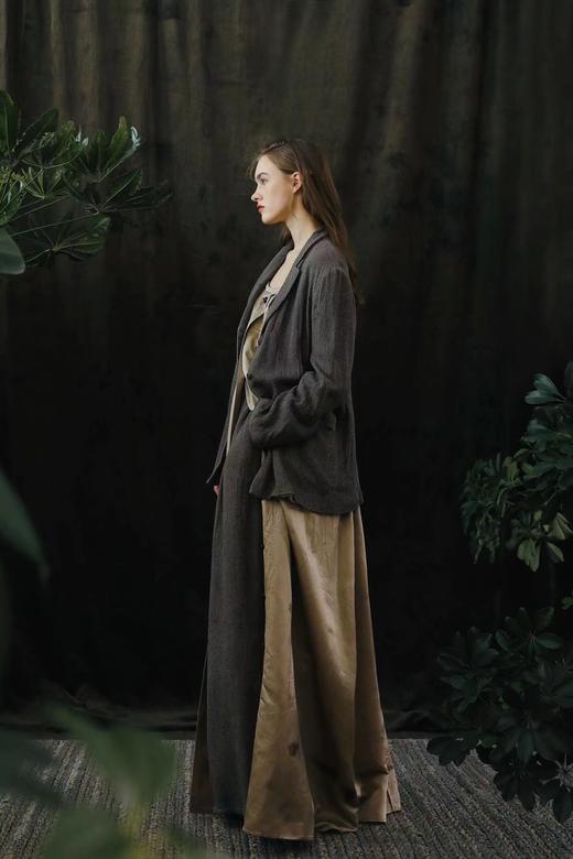 Mutedance  灰棕色柞丝西装外套 商品图3