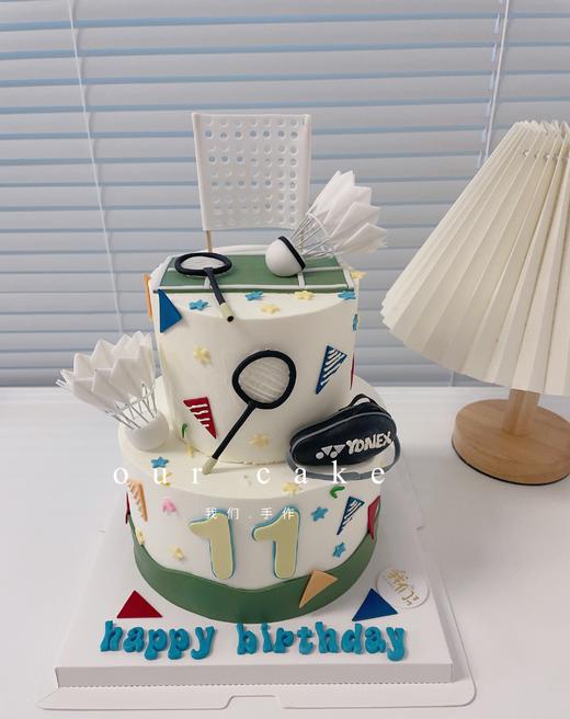 一起打羽毛球小双层蛋糕-低糖处理无添加 商品图1