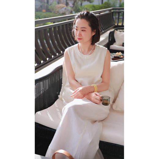 套装（宽肩吊带24718365-凝脂+双层飘纱阔腿裤20709381-山矾） 商品图2