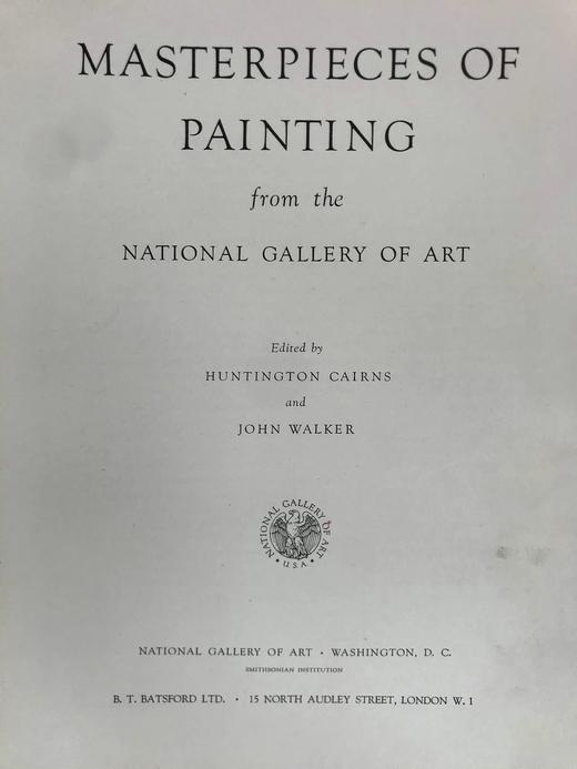 38.5*29cm！1946年 国家艺术画廊杰作图集 近百幅彩色插图 漆布精装8开 商品图2