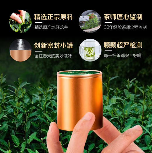 【2025年新茶！下单立即发货】悠谷春 明前精品龙井茶 春贡小罐 20罐*5g 礼盒装 商品图4