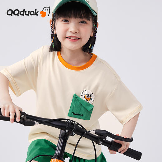 【清仓捡漏】【两件套】【120-165】【可可鸭】女童夏季短袖短裤套装（上衣：95%棉 5%氨纶 裤子：100%棉） 商品图8