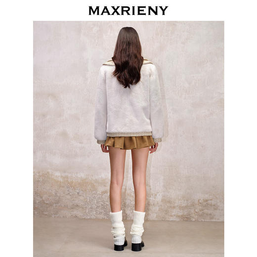 MAXRIENY宫廷复古氛围感尖领廓形外套秋冬高级气质感(货号:MS88JA517) 商品图3