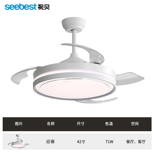 迎春风扇灯-升级款四叶 商品图4