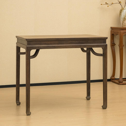 清 红木束腰马蹄腿霸王枨小书桌 商品图4