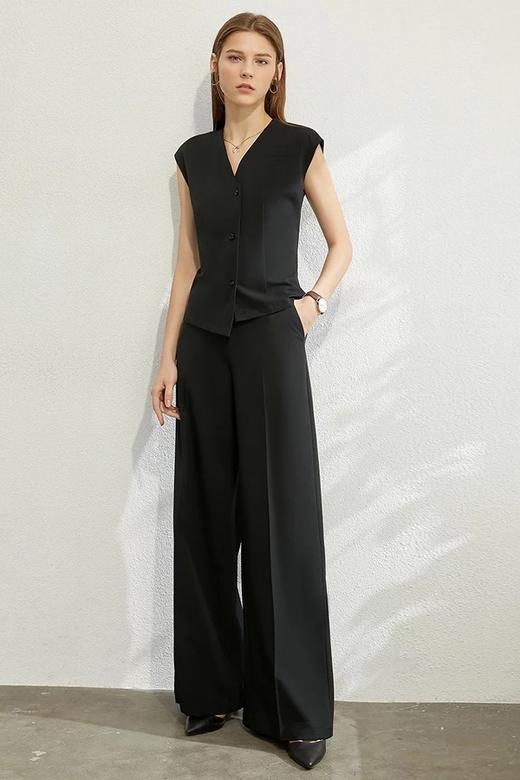 AMII/艾米 V领无袖马甲外套长裤套装 12031 商品图0