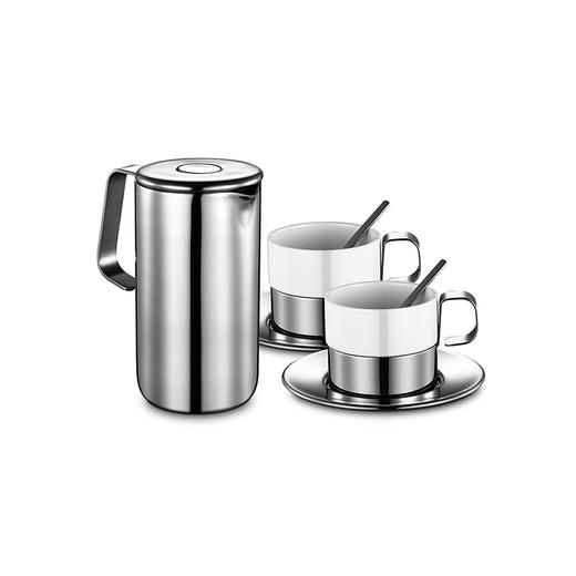 意大利尚尼 | 罗布斯塔法压壶手冲咖啡壶礼盒套装家用过滤网式骨瓷杯咖啡器具 商品图0