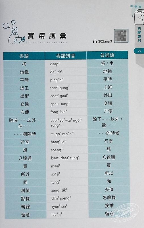 【中商原版】生活广东话秘笈 初嚟报到篇 港台原版 陈泳因 香港万里机构 粤语学习 商品图6