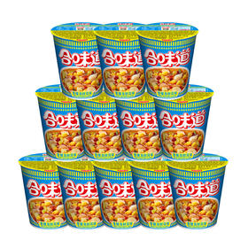 日清方便面 合味道香辣海鲜风味 74g*12杯整箱装 桶装速食泡面