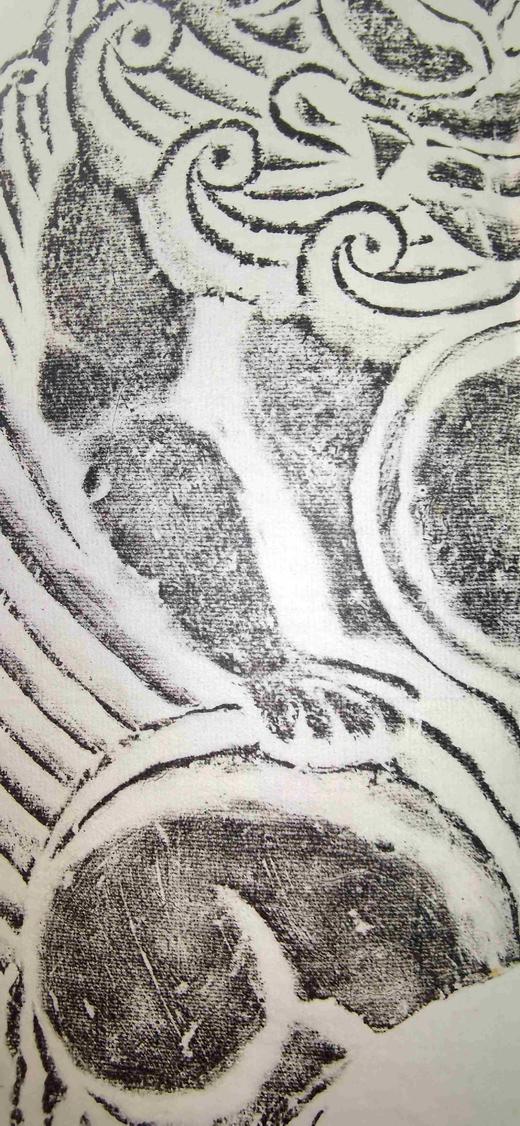 70年代日本平城宫瓦当拓片一套三张 商品图4