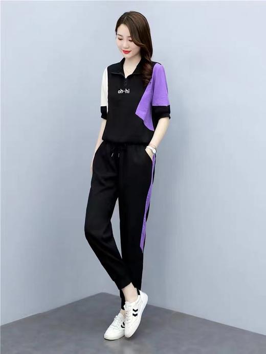ALBB-休闲运动套装女2024年夏季新款韩版时尚洋气显瘦气质两件套潮 商品图6