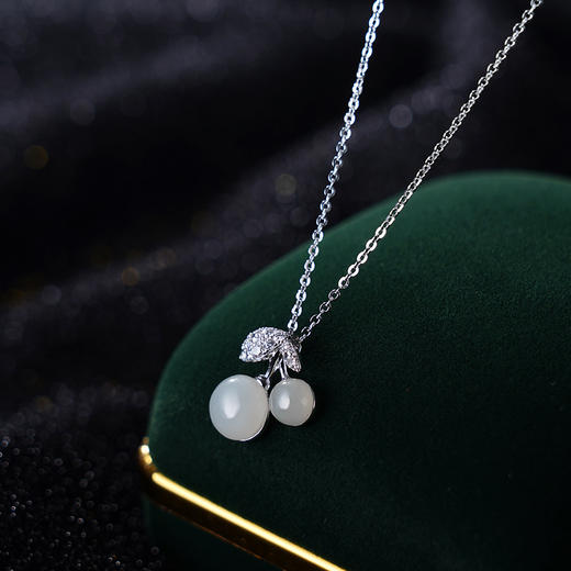 子佩集S925银【庭南翠影】套链项链【YL-4788】和田玉 商品图2