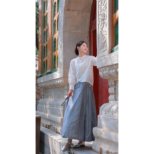 【抖音专属】立领小衫（24710207B山矾） 商品图2