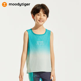 【24年夏新品】moodytiger24年夏新男童运动夏季印花无袖渐变色背心42111103