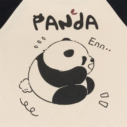 贝贝怡童装男童长袖T恤2024新款薄款春秋款纯棉熊猫上衣ZB1DS058 商品图3