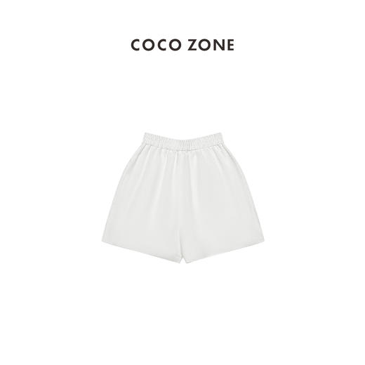 COCO ZONE2024“云朵短裤”白色松紧腰休闲运动短裤显瘦百搭裤子CC2B0496 商品图1