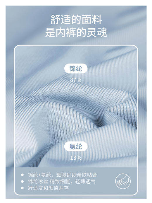 【特价清仓】极造家锦纶冰丝男士内裤（3条装） 商品图2
