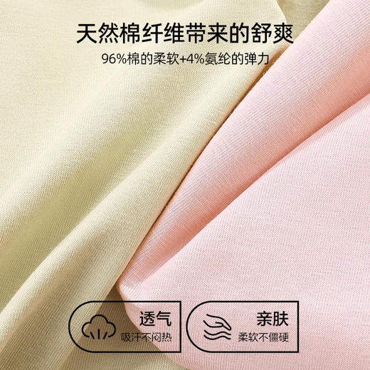 【商场同款】熳洁儿 96%棉透气圆领短袖短裤套装夏季卡通印花清新24203223 商品图2