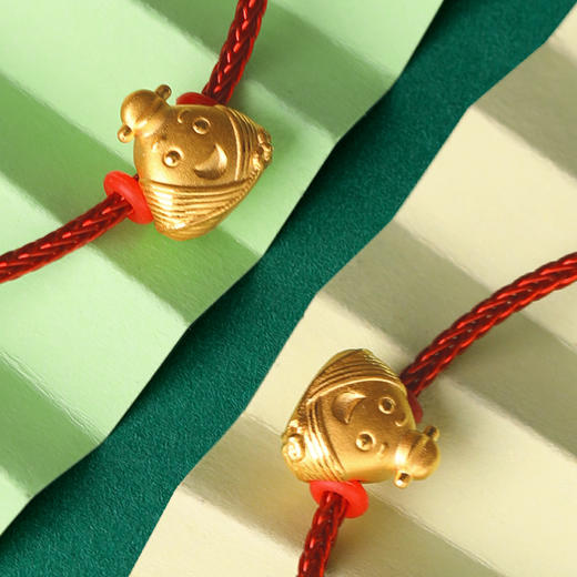 灵山开运金·金粽（一举高中）黄金手绳 商品图2