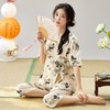 睡衣女夏季盘扣装饰短袖七分裤甜美薄款气质国风家居服新中式套装_ZSY 商品缩略图2
