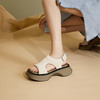 MIO米奥夏季方头中跟休闲凉鞋时髦个性沙发厚底运动凉鞋女M243130622 商品缩略图0