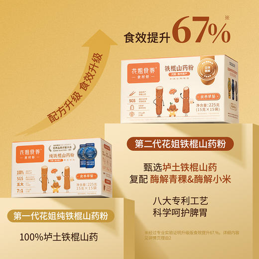 花姐食养纯纯铁棍山药粉河南温县焦作垆土怀山药即食 15袋/盒 商品图2