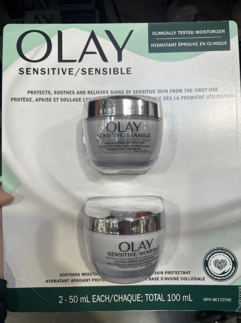 Olay玉兰油敏感肌保湿面霜2*50ml  温哥华直邮 商品图0