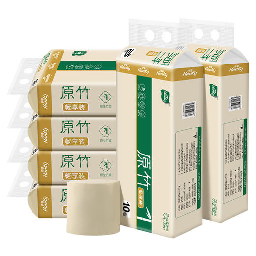Hanky/亨奇原竹畅享本色纸实芯圆卷2000g*4层*6提 商品图1