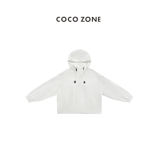 COCO ZONE2024“云朵外套”设计感纯色连帽外套休闲拉链开衫上衣CC2B0495 商品图0