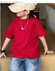 2件39.9元【童T】男童女童同款100%棉（纯色-红色）印花T恤2025-喜出 商品缩略图1