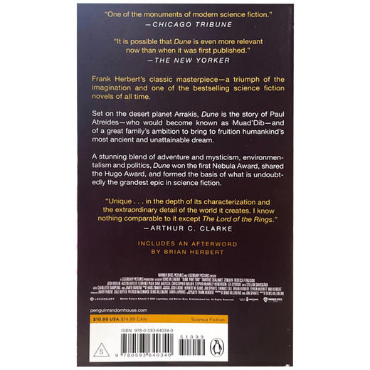 沙丘 电影版 科幻巨作 沙漠星球冒险 美国科幻小说家 弗兰克·赫伯特 Frank Herbert 
英文原版 Dune Movie Tie In 商品图1