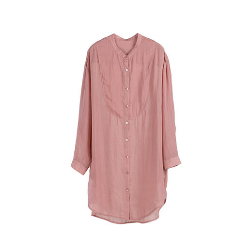 绽放295朵/100支高密苎麻开衫轻薄透气吸湿松弛飘逸长款防晒衬衫 商品图4