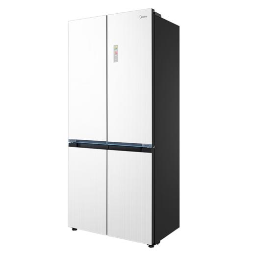 美的（Midea）冰箱527升十字四门60cm薄纯平全嵌微晶一周净味除菌智能家用冰箱BCD-527WUSGPZMA 白/蓝/灰 商品图2