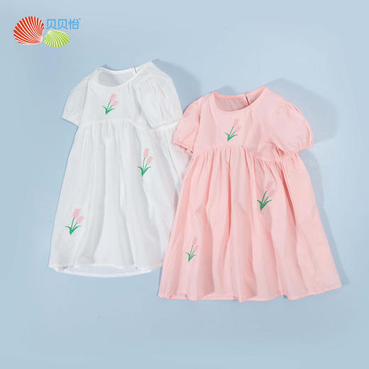 贝贝怡24年夏款舒适可爱儿童裙子纯棉甜美公主裙ZB2DQ010 商品图4