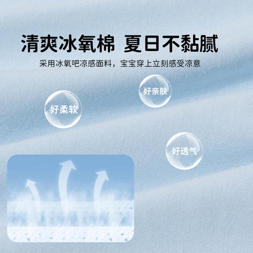 贝贝怡儿童家居服套装男童睡衣夏季长袖长裤女孩薄款夏装ZB1DT035 商品图4