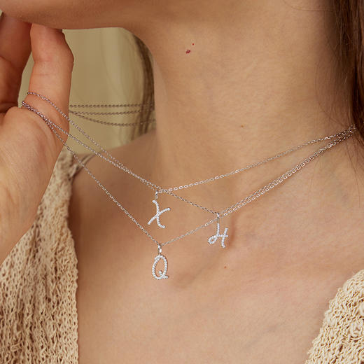 ARSIS银饰｜印记系列 艺术字母项链 商品图7