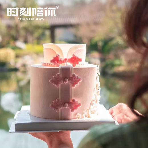 【母亲节专属】中式翻糖旗袍 女神生日蛋糕1.5磅 商品图1
