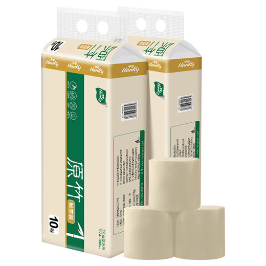 Hanky/亨奇原竹畅享本色纸实芯圆卷2000g*4层*6提 商品图2