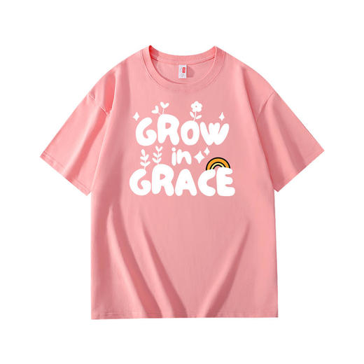 溪水边原创恩典中成长T恤220克宽松款 商品图6