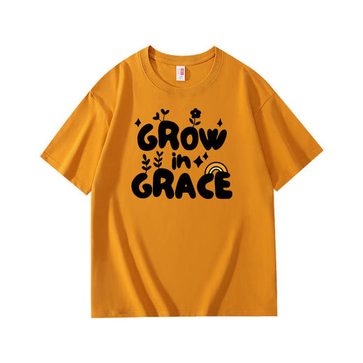 溪水边原创恩典中成长T恤220克宽松款 商品图4