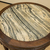 清 红木镶云石透雕绳纹五足圆桌 商品缩略图2