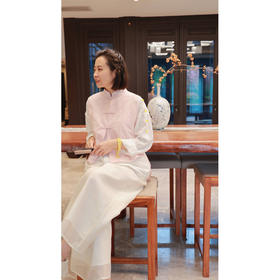 【抖音专属】中式马甲（22704058T-粉米）